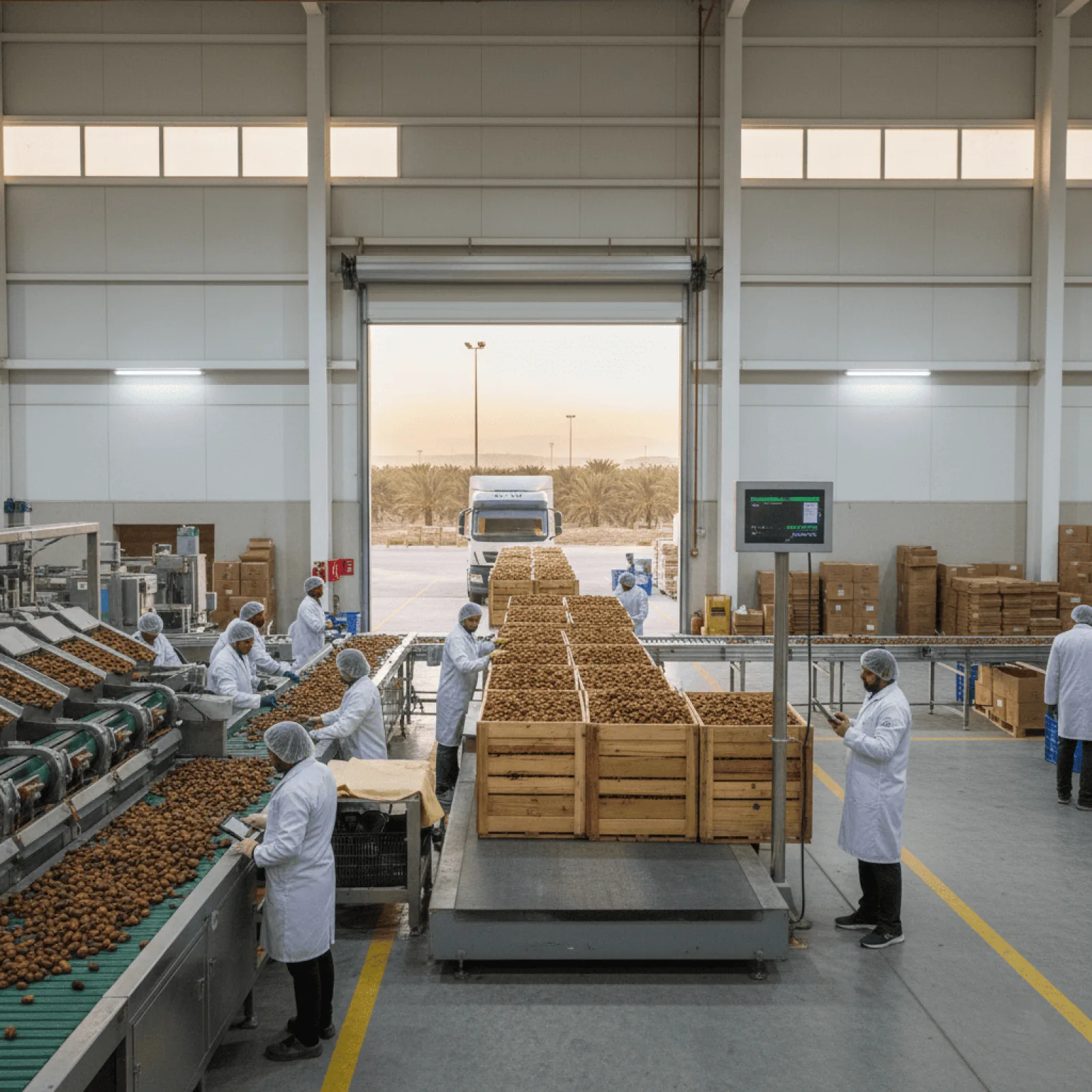 نظام إدارة وتشغيل مصانع توريد التمور