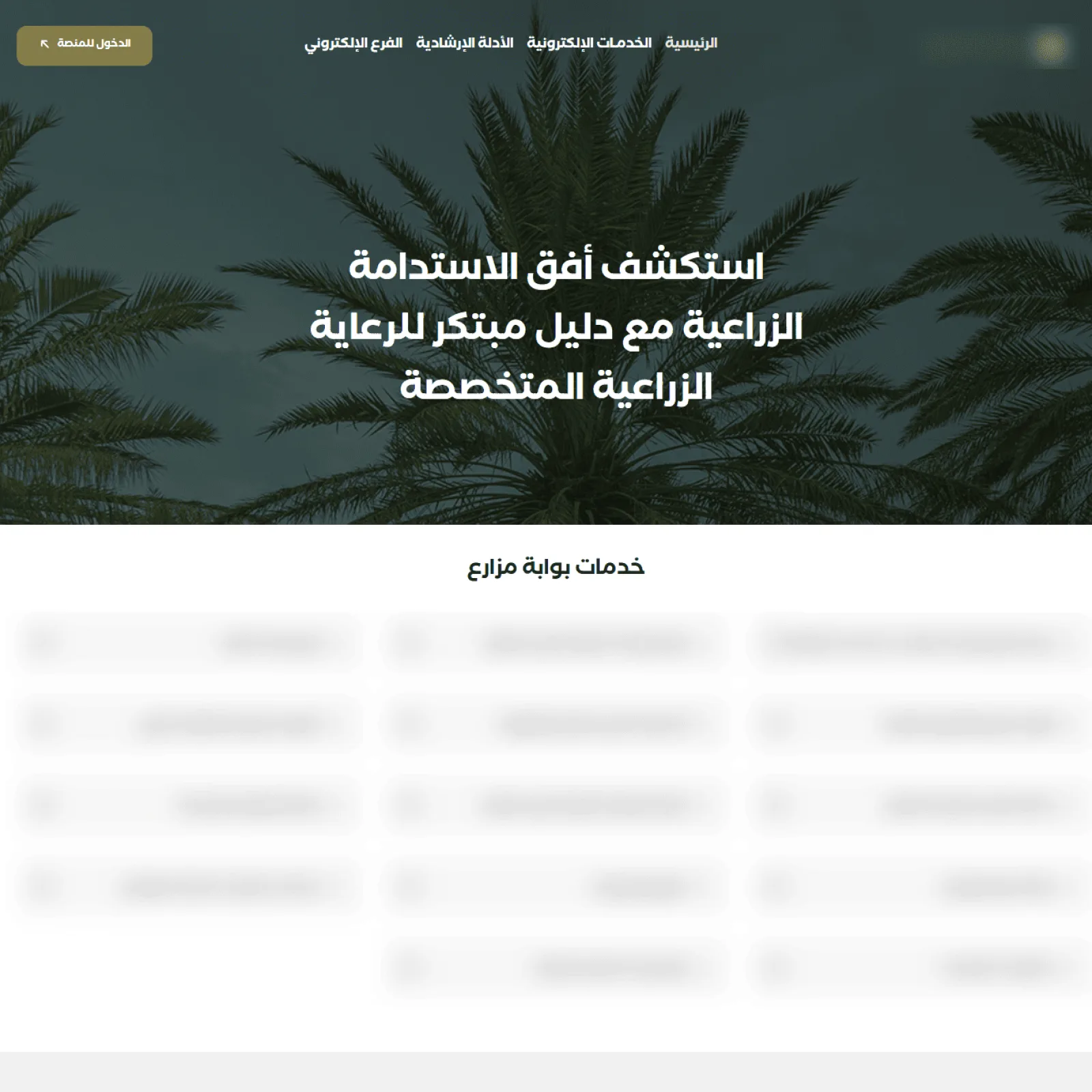 بوابة الخدمات الرقمية لبرامج الدعم الحكومي